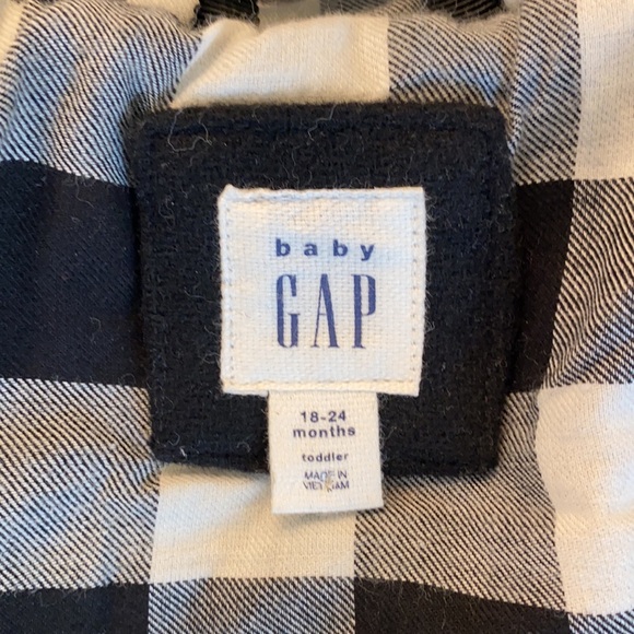 Baby Gap Black Flannel/Wool Duffle Jacket - NWOT - Picture 6 of 9